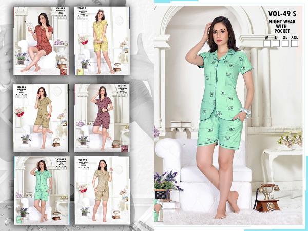 Trendy Platinum Colors Shorts Vol 49 S Hosiery Cotton Designer Night Suit Collection